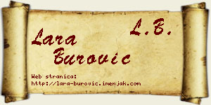 Lara Burović vizit kartica